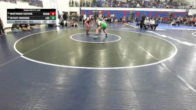 190 lbs Cons. Round 4 - Wyatt Berger, Lakeland vs Matthew Duthie, West Valley (Spokane)