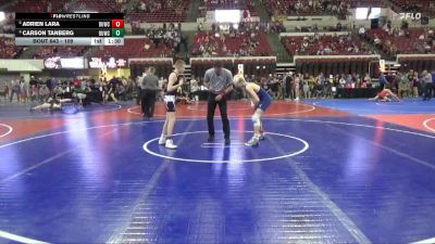109 lbs Champ. Round 2 - Adrien Lara, Bison Wrestling vs Carson Tanberg, Minot High School