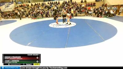 141 lbs Champ. Round 1 - Cade Lundeen, Concordia College vs Aidan Lybarger, Pacific University (Oregon)