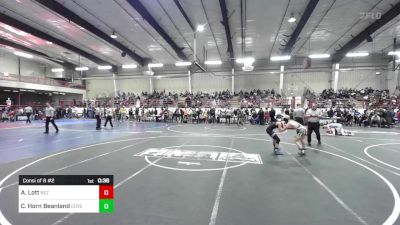 90 lbs Consi Of 8 #2 - Arianna Lott, Rez WC vs Cason Horn Beanland, Dove Creek