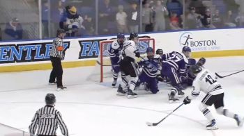 WILD FINISH: Bentley Scores Game 1 OT Win After Massive Net-Front Scramble