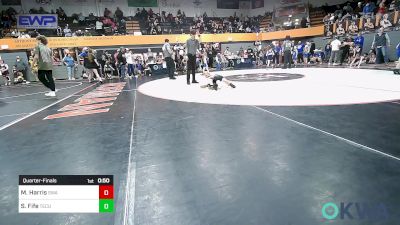 49 lbs Quarterfinal - Max Harris, Shelton Wrestling Academy vs Steel Fife, Tecumseh Youth Wrestling