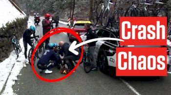 Vingegaard Nearly Avoids Crash In Paris-Nice
