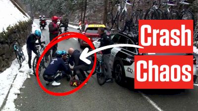 Vingegaard Nearly Avoids Crash In Paris-Nice