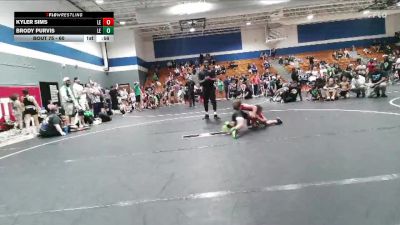 60 lbs Cons. Semi - Kyler Sims, Knights Youth Wrestling vs Brody Purvis, Mighty Warriors Wrestling Aca