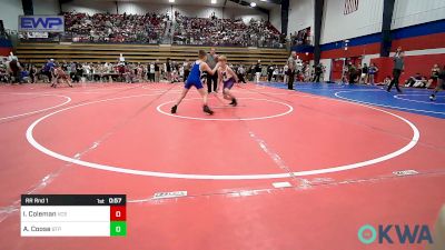 67-70 lbs Rr Rnd 1 - Isaac Coleman, Victory Christian School vs Alex Coose, Tulsa Blue T Panthers