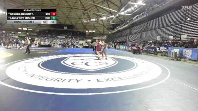 Girls 3A 235 lbs Cons. Round 3 - Sydnee Hloshyk, White River (Girls) vs Lamia`Sky Misher, Federal Way (Girls)