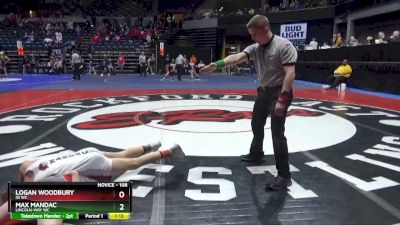 108 lbs Cons. Round 3 - Max Mandac, Lincoln-Way WC vs Logan Woodbury, ISI WC