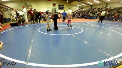 43-46 lbs Semifinal - Dilynn Burch, Team Tulsa Wrestling Club vs Bentley Burchett, Raw Wrestling Club
