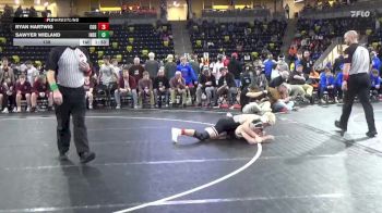 138 lbs Finals (1st & 3rd) - Sawyer Wieland, Independence vs Ryan Hartwig, Clarion-Goldfield-Dows