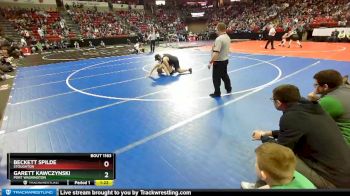 D1-220 lbs Quarterfinal - Garett Kawczynski, Port Washington vs Beckett Spilde, Stoughton