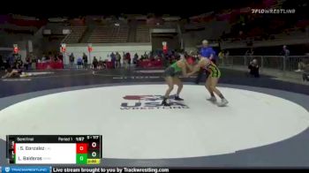 117 lbs Semifinal - Svea Gonzalez, California vs Lilyana Balderas, Swamp Monsters Wrestling Club