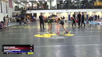 143 lbs Cons. Round 4 - Olivia Kinder, Delawar Valley University vs Shawna Oesterling, Adrian College