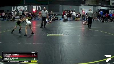 60 lbs Round 1 (4 Team) - Dayton Adams, Mat Psychos vs Zacoby Holmes, Bad Bass