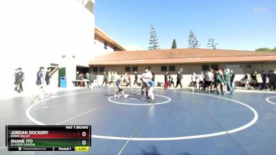 106 lbs Cons. Round 3 - Jordan Dockery, Green Valley vs Shane Ito, La Costa Canyon