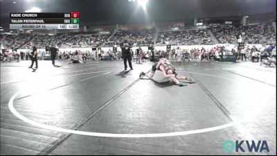 100 lbs Round Of 16 - Kade Church, Skiatook Youth Wrestling vs Talon Peterpaul, Chickasha Wrestling