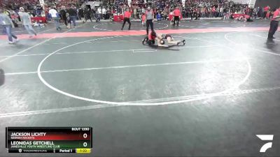 130 lbs Cons. Round 2 - Jackson Lichty, Neenah Rockets vs Leonidas Getchell, Janesville Youth Wrestling Club