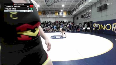 155 lbs Cons. Round 1 - Kelsie Hume, Mission Viejo vs Cornille Addison, Murrieta Valley