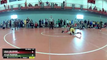 117 lbs Cons. Semi - Kylee Pearson, The Fort Hammers Wrestling vs Julia Helminski, Region Wrestling Academy