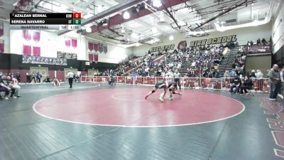 145 lbs Quarterfinal - Serena Navarro, Grand Terrace vs Azaleah Bernal, Downey