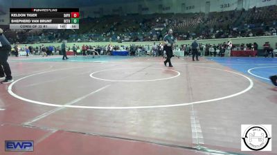 128 lbs Consi Of 32 #1 - Keldon Tiger, Sapulpa Jr High vs Shepherd Van Brunt, Bethel