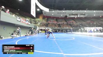 120 lbs Cons. Round 1 - Mike Busher, La Costa Canyon High School Wrestling vs Derek Garcia, Redwood High School Wrestling