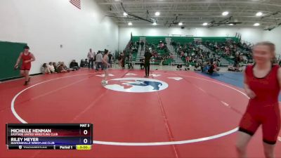 100 lbs Round 2 - Michelle Henman, Eastside United Wrestling Club vs Riley Meyer, Diamondville Wrestling Club