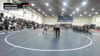 126 lbs Consi Of 8 #1 - Nicholas Cerami, New Canaan vs Trevien Goldman, Wilton