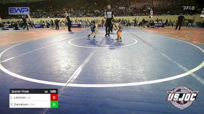 52 lbs Quarterfinal - Lynx Lehman, Lexington Wrestling Club vs Case Danielson, Texas Elite Wrestling