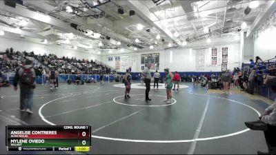 145 lbs Cons. Round 1 - Angelise Contreres, Aliso Niguel vs Mylene Oviedo, Walnut