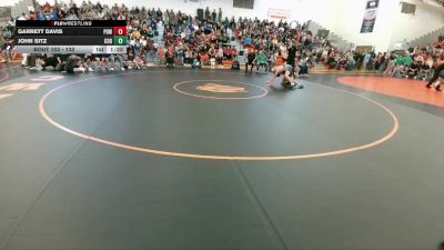 132 lbs Quarterfinal - John Sitz, Cody Middle School vs Garrett Davis, Powell Middle School