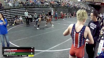 112 lbs Round 4 (6 Team) - Jayden Denson, Iowa USA Red vs Isaiah Dugan, Kansas Mamba