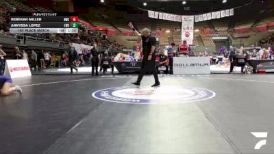 1st Place Match - Rebekah Miller, Blazers Wrestling Club vs Annyssa Lopez, Legacy Wrestling Center