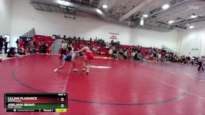 125 lbs Semifinal - Areliana Bravo, Fort Lupton vs Lillian Plaisance, Denver East