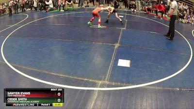 64 lbs Quarterfinal - Ceder Smith, Sanderson Wrestling Academy vs Sawyer Evans, Team Prestige WC