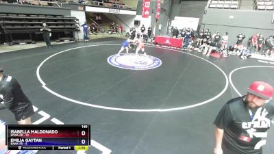 140 lbs Round 4 (16 Team) - Isabella Maldonado, KCWA-FR vs Emilia Gaytan, BAWA-FR