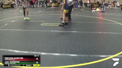 100 lbs Cons. Round 2 - Colt Goodman, Indiana Outlaws vs Treyson McIntyre, Hudsonville WC