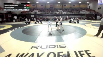138 lbs Semifinal - Weston Borgers, Blair Academy vs Dale Corbin, Wyoming Seminary
