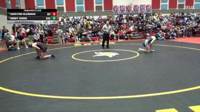 140 lbs Quarterfinal - Ashlynn Klusman, North Fayette Valley vs Emmy Owen, Algona