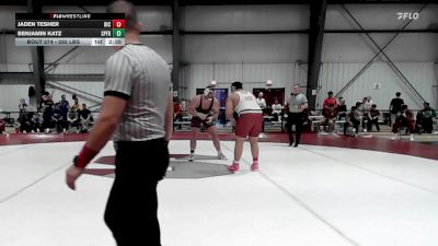 285 lbs Semifinal - Jaden Tesher, Rhode Island College vs Benjamin Katz, Springfield