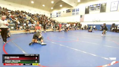 175 lbs Cons. Round 3 - Sergio Melchor, La Sierra High School vs Ryan Zendejas, El Toro