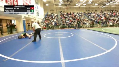 Girls 100 lbs Cons. Round 2 - Vanessa Rocha, Alisal Girls vs Lila Tsao, Homestead Girls