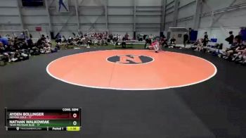 100 lbs 4th Wrestleback (16 Team) - Ayden Bollinger, Indiana Gold vs Nathan Walkowiak, Team Michigan Blue