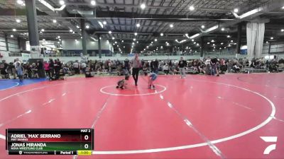 64 lbs Cons. Round 2 - Jonas Miranda, NOVA Wrestling Club vs Adriel `Max` Serrano, Mat Sharks