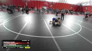 92 lbs Quarterfinal - Charles Allen, Oconomowoc Wrestling Club vs Isaiah Anderson, Monona Grove/McFarland Wrestling Club