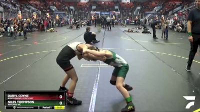 58 lbs Cons. Round 1 - Daryl Coyne, Black Knights Youth WC vs Niles Thompson, Wayland WC