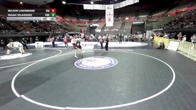 165 lbs Cons. Rd Of 16 - Nelson LaBombard, 5 Points Wrestling vs Isaiah Velasquez, Tulare Union High School Wrestling