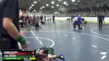 43 lbs Cons. Round 4 - Liam Jostock, Lapeer Lightning WC vs Korbin Parker, Sanford Meridian