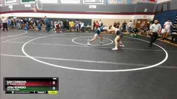 150 lbs Round 2 - Sam Cordova, St. Thomas Catholic vs Josh Romero, College Park