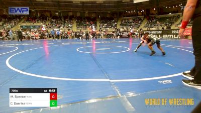 70 lbs Quarterfinal - Maddix Spencer, Keystone Wrestling Club vs Colby Quarles, Red Star Wrestling Academy